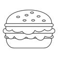 Burger icon outline