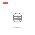 Burger icon vector design isolated 3