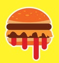 Burger icon. vector illustration