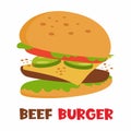 Burger Iconic Logo illustration