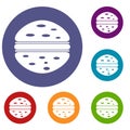 Burger icons set
