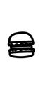 Burger illustration on a plain white background Royalty Free Stock Photo