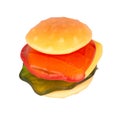 Burger Jelly isolated on white background Royalty Free Stock Photo