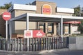 Burger King, facade of the popular fast food restaurant located in Siam Mall, Tenerife, Canary Islands, Spain Royalty Free Stock Photo