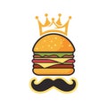 Burger king mustache logo icon