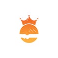 Burger king vector logo design. Royalty Free Stock Photo