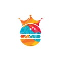 Burger king vector logo design. Royalty Free Stock Photo