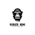 Burger Kong abstract vector logo design