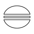 Burger line icon. Design vector