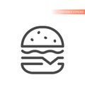 Burger line vector icon