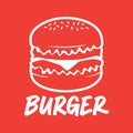 Burger logo design best burger design simple burger minimalist