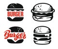 Burger logo emblem Royalty Free Stock Photo