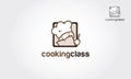 Cooking Class Vector Logo Design. Royalty Free Stock Photo