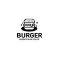 Burger logo. Street food icon. fastfood sign illustration