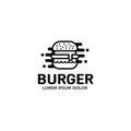 Burger logo. Street food icon. fastfood sign illustration