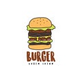 Burger logo vector art. Logo template for your business Royalty Free Stock Photo
