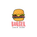 Burger logo vector art. Logo template for your business Royalty Free Stock Photo