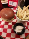 Burger meal at frankie and bennys Royalty Free Stock Photo