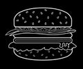 Burger meat . eps 10 vector illustration