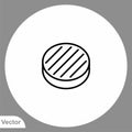 Burger meat vector icon sign symbol