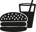 Burger mit Drink icon