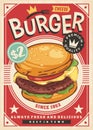 Burger poster for fast food restaurant