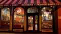 Burger restaurant at Beale Street in Memphis - the home of Blues and Rock Music - MEMPHIS, UNITED STATES - NOVEMBER 07