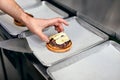 Burger Restaurant. Closeup Chef Cooking Burgers In Kitchen. Royalty Free Stock Photo