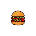 Burger restaurant logo design vector template Royalty Free Stock Photo