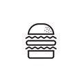 Burger restaurant logo design vector template Royalty Free Stock Photo
