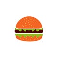 Burger restaurant logo design vector template Royalty Free Stock Photo