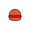 Burger restaurant logo design vector template Royalty Free Stock Photo