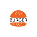 Burger restaurant logo design vector template Royalty Free Stock Photo