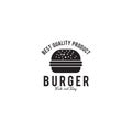 Burger restaurant logo design vector template Royalty Free Stock Photo