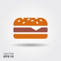 Burger sandwich flat icon