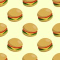 Burger seamless background