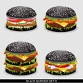 Burger set 8 Royalty Free Stock Photo