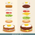 Burger set 4 Royalty Free Stock Photo