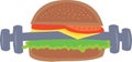 Burger symbolizing concern about food