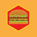 Burger template vector logo design Royalty Free Stock Photo