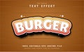 Burger text effect