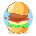 a cute burger stacks Royalty Free Stock Photo