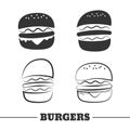 Burger vector icon