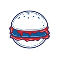 Burger. Vector illustration decorative design