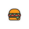 Burger. Vector illustration decorative design