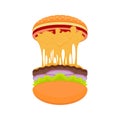 Hamburger delicious illustration design