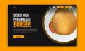 Burger Website UI Template Design - User Interface Design Screen Royalty Free Stock Photo