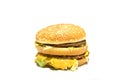 Burger on white background