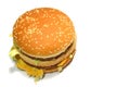 Burger on white background