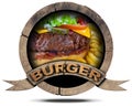 Burger- Wooden Symbol